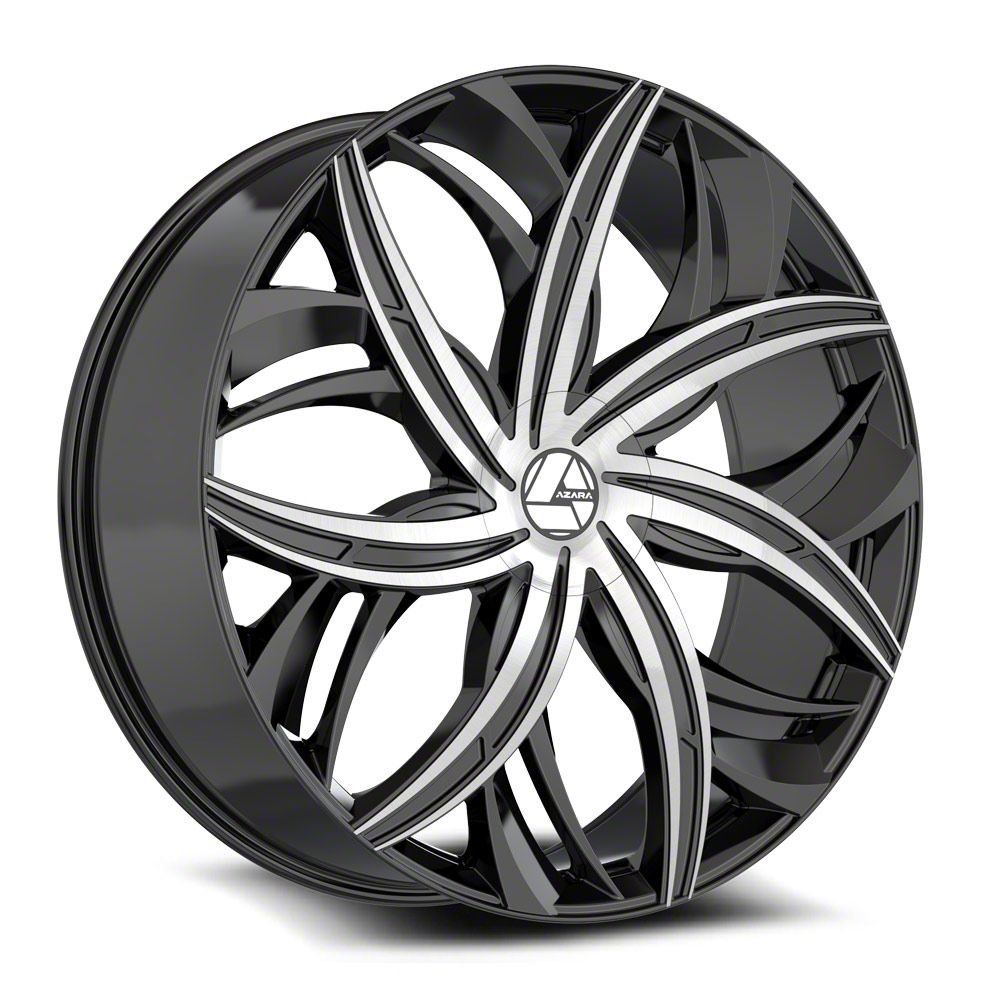 Azara Mustang Aza Gloss Black And Machined Wheel Rear Only X