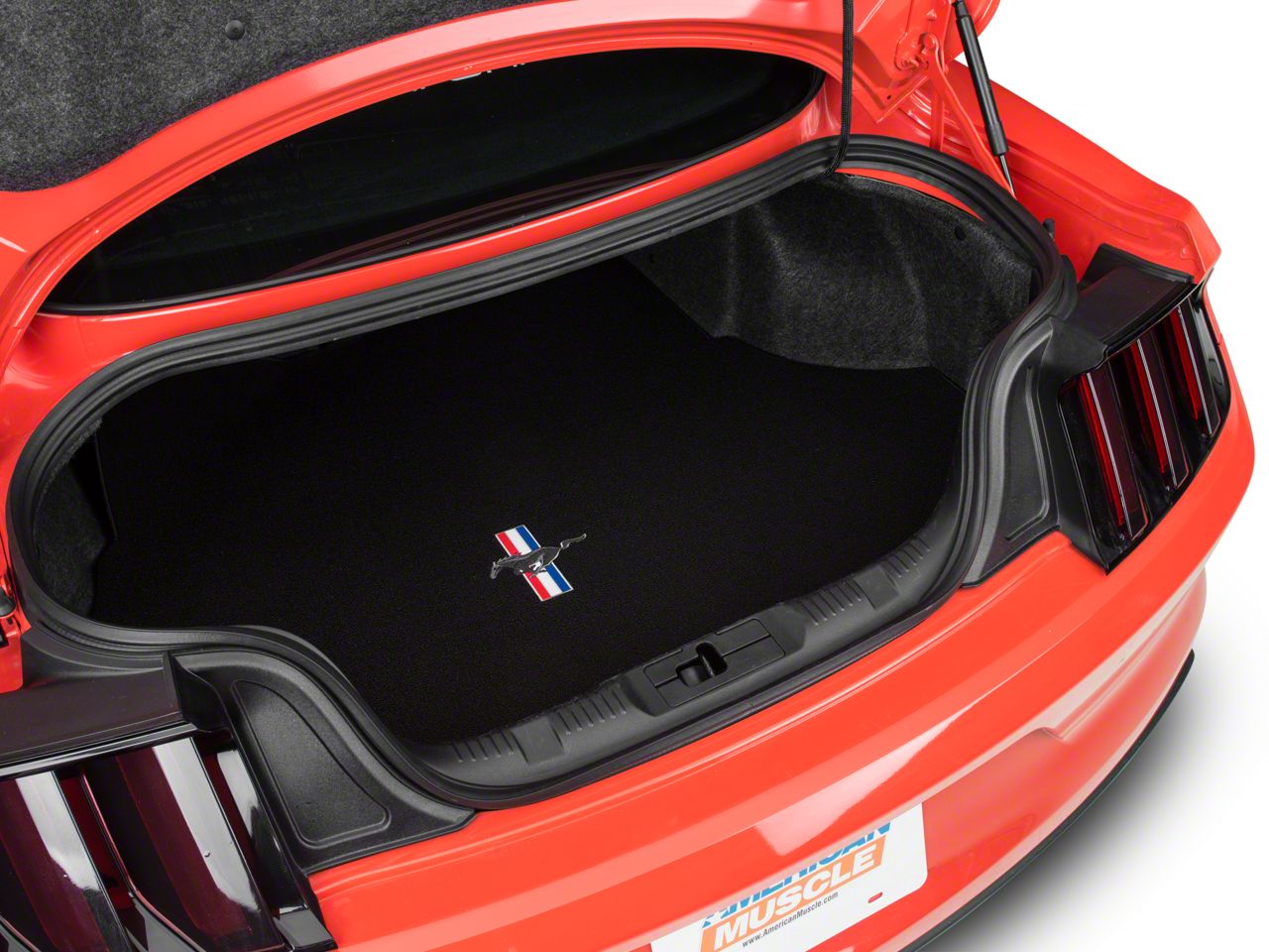 Lloyd Mustang Trunk Mat With Tri Bar Pony Logo Black 386405 15 22