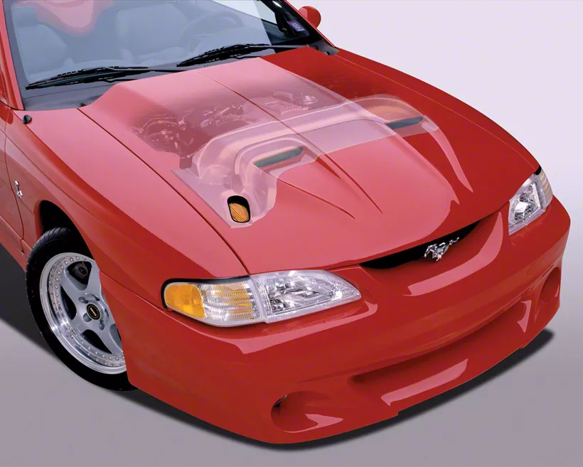 Cervini S Mustang Ram Air Hood Kit Unpainted 9018 94 95 Mustang GT