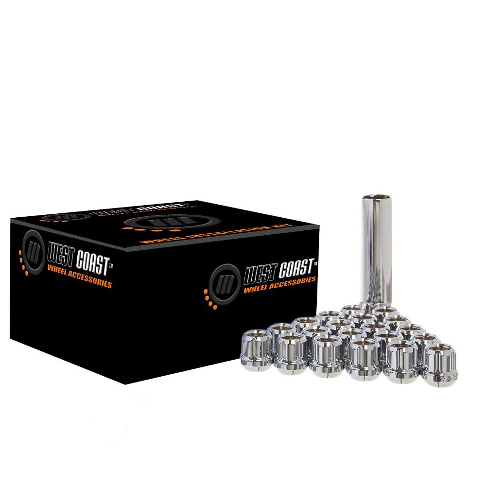 Charger Chrome Open Acorn Spline Lug Nuts M14x1 5 Set Of 20 06 23