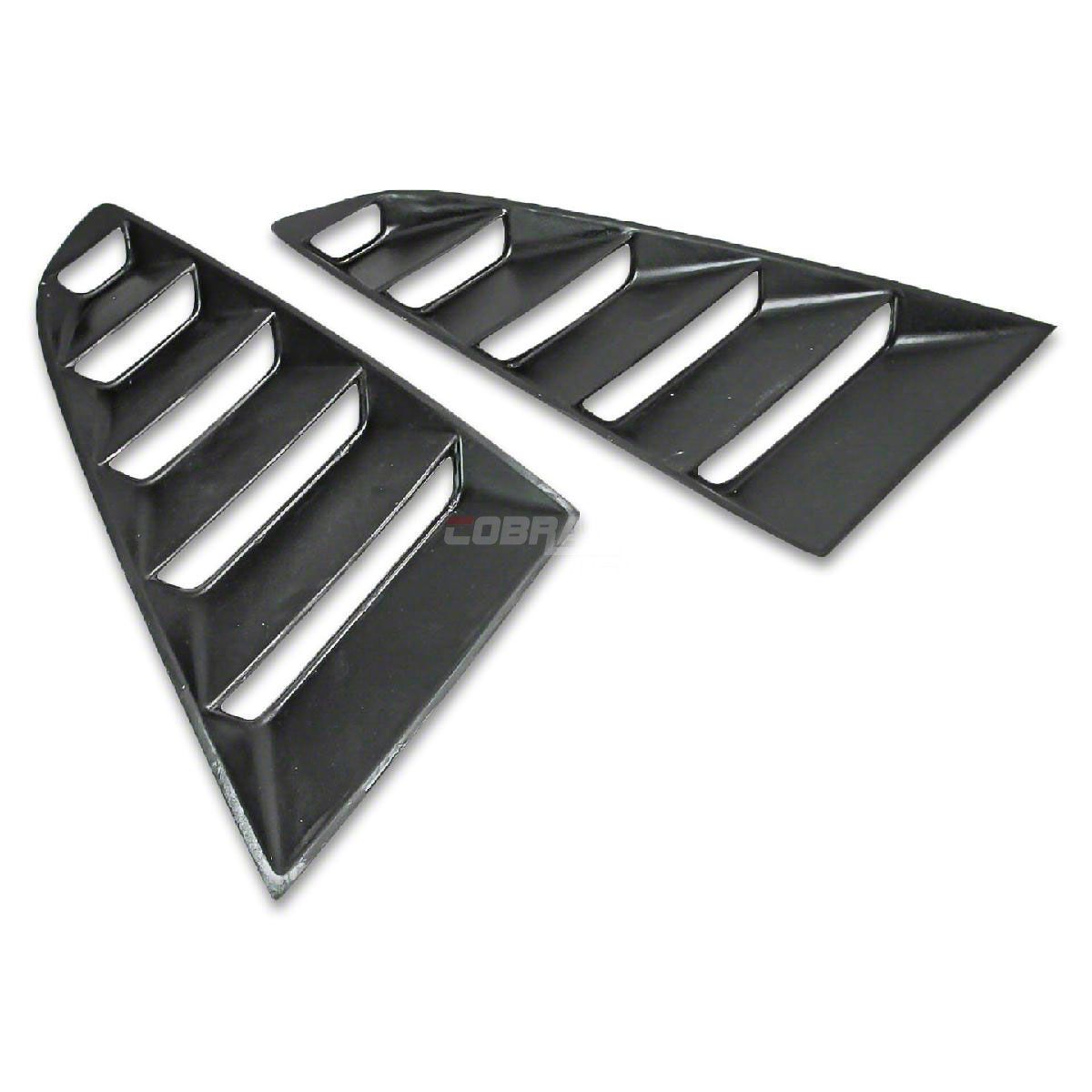 Cobra Tek Mustang Quarter Window Louvers Matte Black Carbon Fiber Cbk