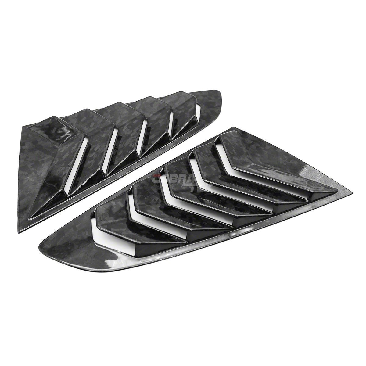 Cobra Tek Mustang Type B Quarter Window Louvers Forged Carbon Fiber