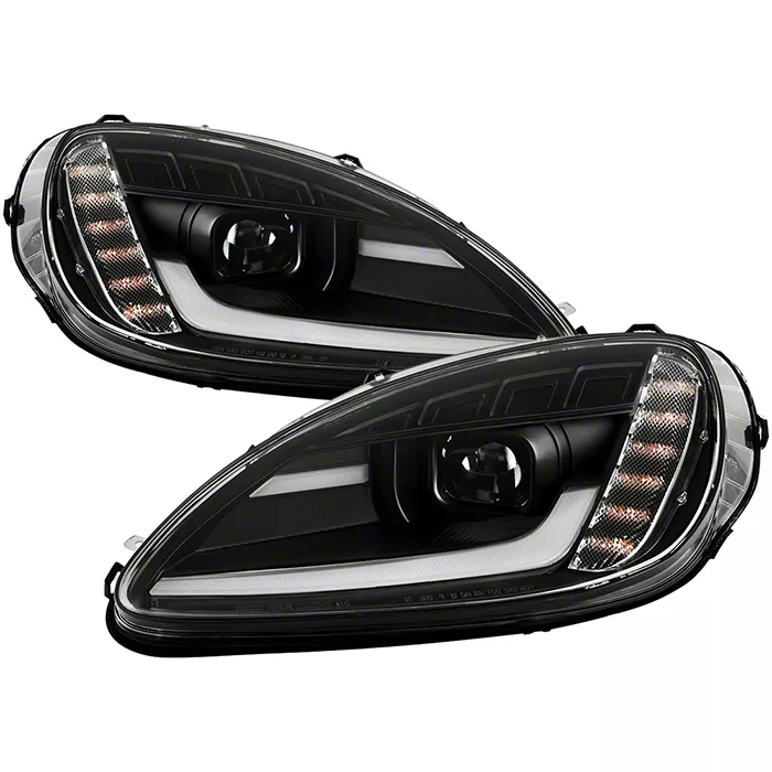 Corvette Apex Series High Power Led Module Headlights Black Housing