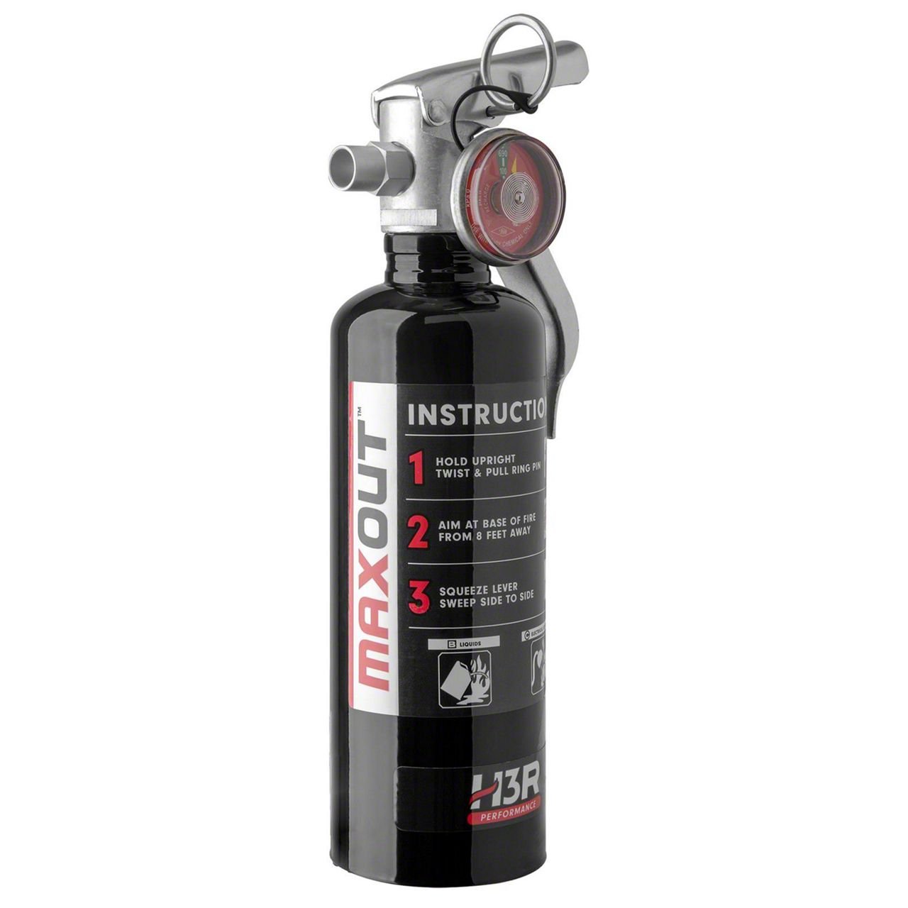 H3R Performance Mach E MaxOut Dry Chemical Car Fire Extinguisher Black