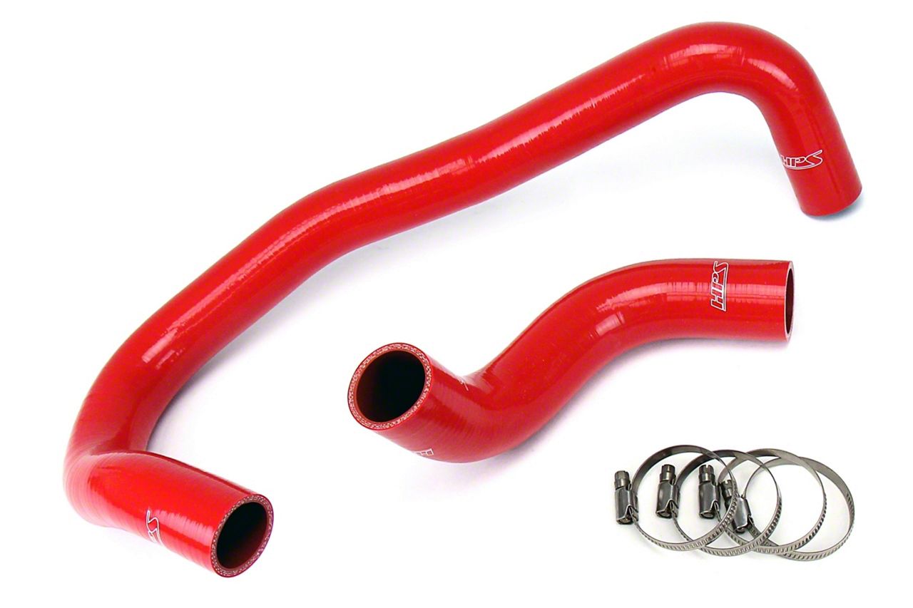 Hps Challenger Silicone Radiator Coolant Hose Kit Red R Red