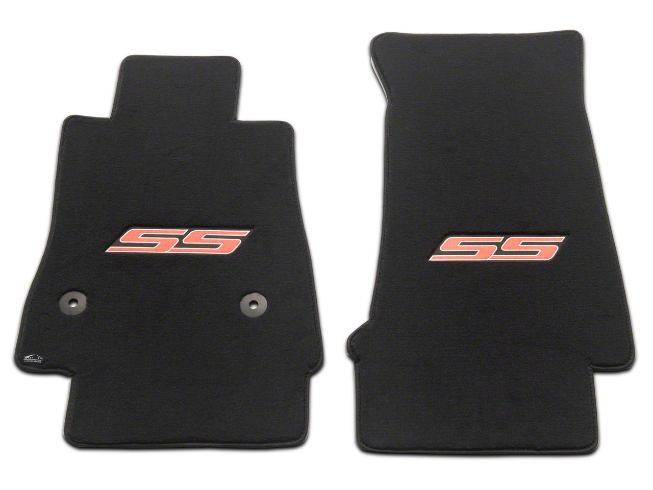 Lloyd Camaro Velourtex Front Floor Mats With Red Ss Logo Black