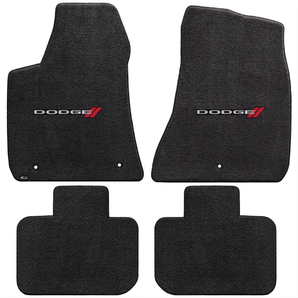 Lloyd Charger Ultimat Front And Rear Floor Mats With Dodge Logo Black