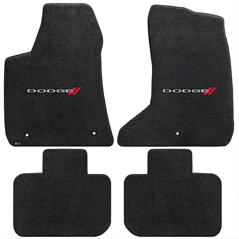 Lloyd Charger Ultimat Front And Rear Floor Mats With Dodge Logo Black