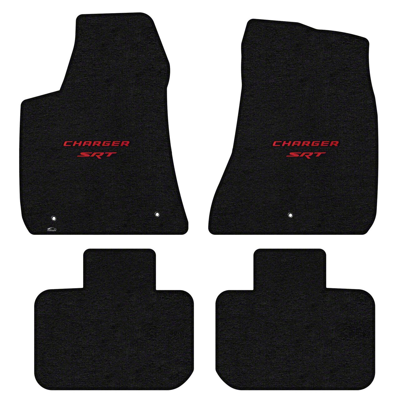 Lloyd Charger Velourtex Front And Rear Floor Mats With Red SRT Logo