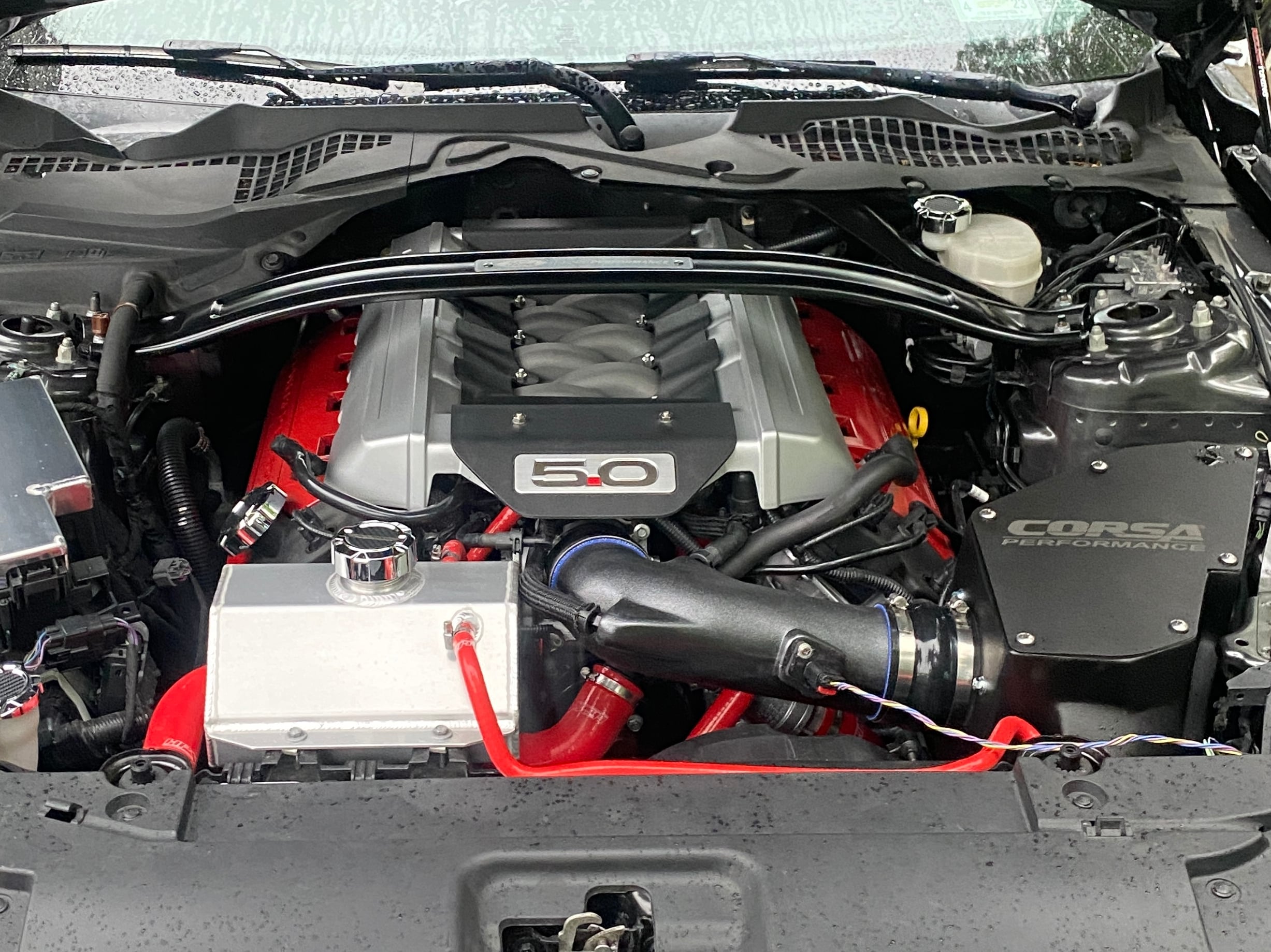 Mustang with aftermarket cold air intake upgrade