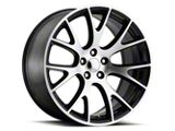 Hellcat Style Black Machined Wheel; 20x9.5 (06-10 RWD Charger)