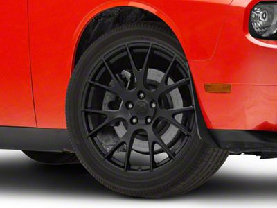 Hellcat Style Satin Black Wheel; 22x9; 18mm Offset (06-10 RWD Charger)