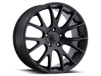 Hellcat Style Satin Black Wheel; 22x9 (06-10 RWD Charger)