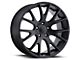 Hellcat Style Satin Black Wheel; Rear Only; 22x10 (06-10 RWD Charger)