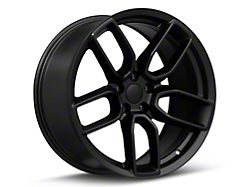 Hellcat Widebody Style Satin Black Wheel; Rear Only; 20x10.5; -9mm Offset (06-10 RWD Charger)