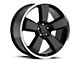 Charger SRT8 Style Black Machined Wheel; Rear Only; 22x10 (06-10 RWD Charger)
