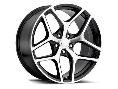 Z/28 Flow Form Style Gloss Black Machined Wheel; 20x10; 23mm Offset (10-15 Camaro)