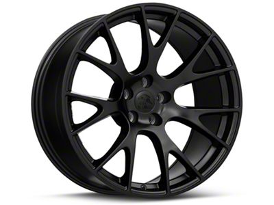 Hellcat Style Satin Black Wheel; Rear Only; 20x10; 18mm Offset (06-10 RWD Charger)