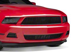 Modern Billet Pony Delete Grille; Black (10-12 Mustang V6)