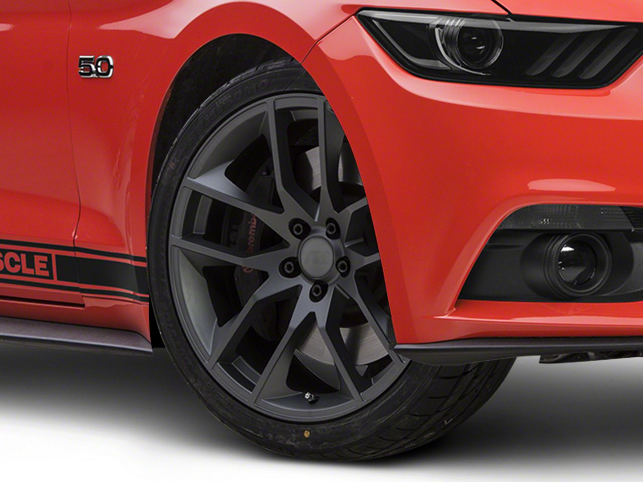 Mustang Magnetic Style Charcoal Wheel; 20x8.5; 30mm Offset (15-23 Mustang  GT, EcoBoost, V6) - Free Shipping