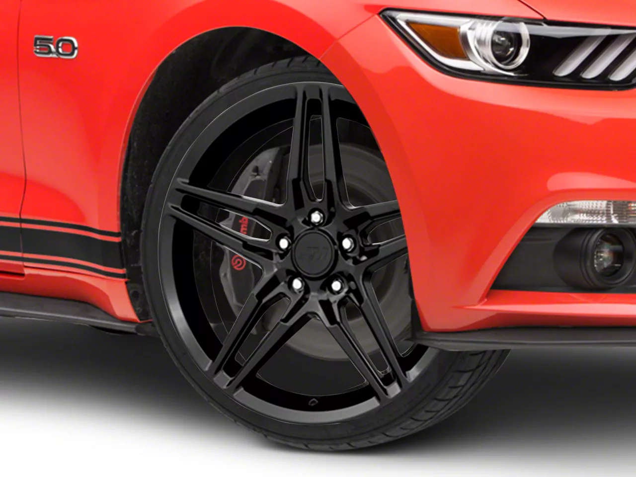 Mustang 2018 Mustang Style Gloss Black Wheel; 20x9; 30mm Offset (15-23 Mustang  GT, EcoBoost, V6) - Free Shipping