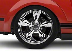 Deep Dish Bullitt Chrome Wheel; Rear Only; 20x10; 48mm Offset (05-09 Mustang GT, V6)