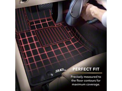 3D MAXpider KAGU Series All-Weather Custom Fit Front Floor Liners; Black (21-25 Mustang Mach-E)