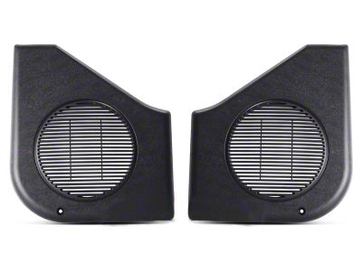 OPR Door Speaker Covers; Black (87-93 Mustang)