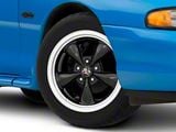 Copperhead Bullitt Style Gloss Black Machined Wheel; 17x9; 24mm Offset (94-98 Mustang)