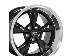 Copperhead Bullitt Style Gloss Black Machined Wheel; Rear Only; 17x10.5; 27mm Offset (94-98 Mustang)