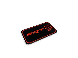 American Brothers Design Hellcat Supercharger Badge with SRT Hellcat Logo; Brilliant Black Base/Redline Fill (15-23 Challenger SRT Hellcat, SRT Jailbreak)