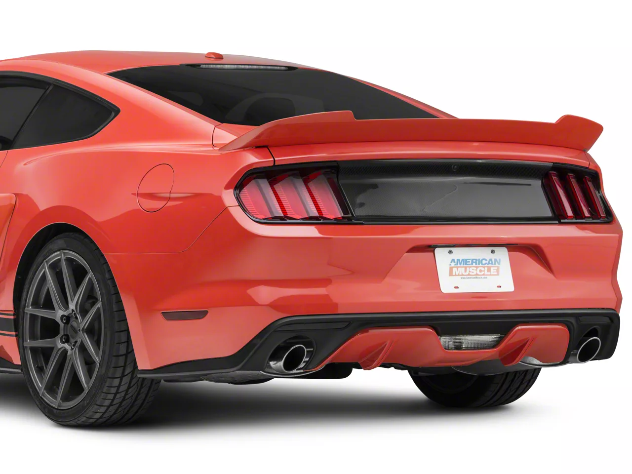 Anderson Composites Mustang Emblem Delete Decklid Panel; Carbon Fiber ...