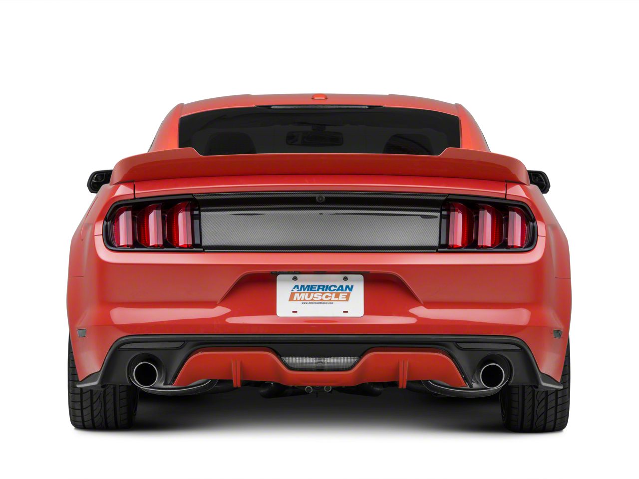 Anderson Composites Mustang Emblem Delete Decklid Panel; Carbon Fiber ...