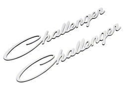 Challenger Side Fender Emblem Badge; Polished (Universal; Some Adaptation May Be Required)