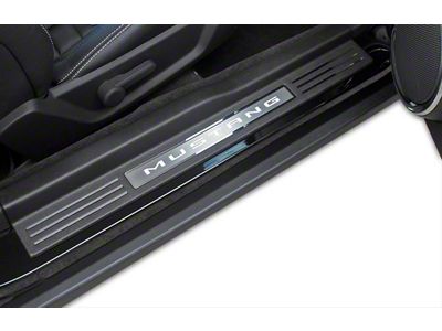 Door Sill Trim Kit; Polished (10-14 Mustang)