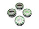 Engine Cap Covers with Ford Oval; Bullet Green Inlay (15-17 Mustang)