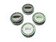 Engine Cap Covers with Ford Oval; Green Inlay Solid (15-17 Mustang)
