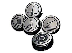 Executive Series Engine Cap Covers; Black Carbon Fiber Inlay (05-09 Mustang GT, V6)