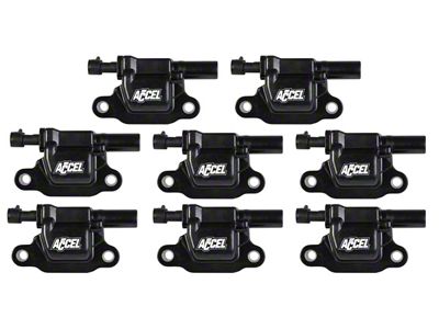 Accel Square Coil Packs; Black (15-19 6.2L Camaro)