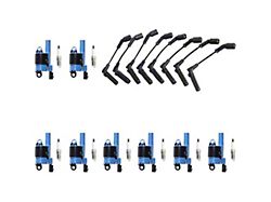 Ignition Coils with Spark Plugs and Wires; Blue (10-15 Camaro SS)