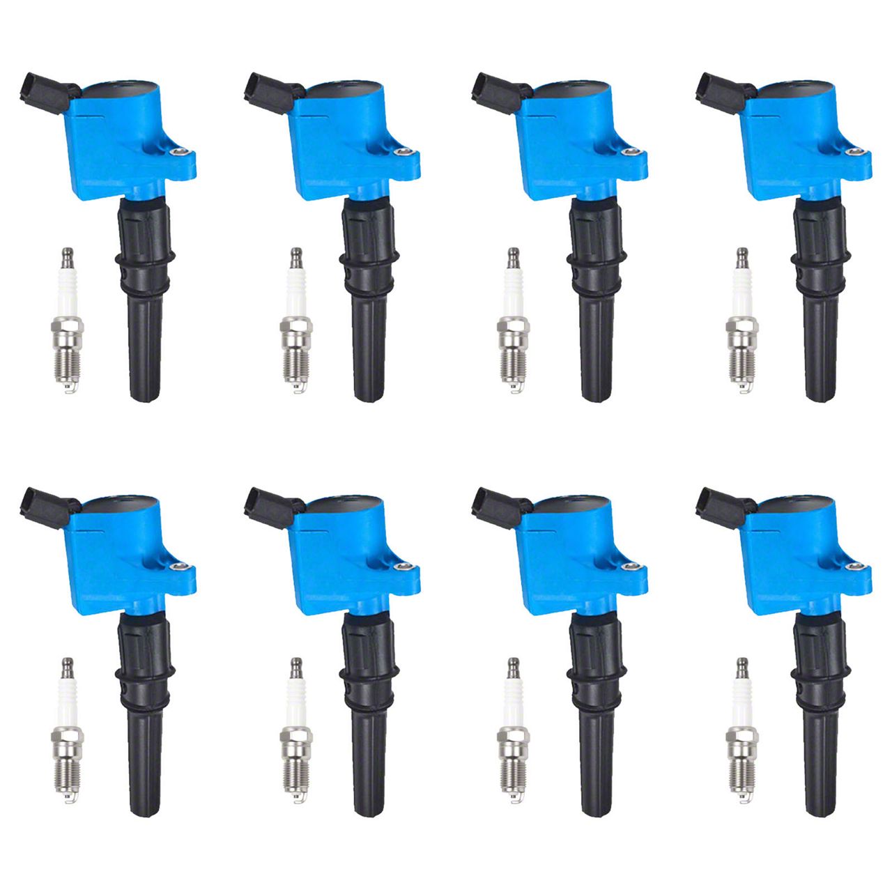 Mustang Ignition Coils Partially Blue Set Of Eight 99 04 Mustang Gt 2000 Mustang Cobra R 6685