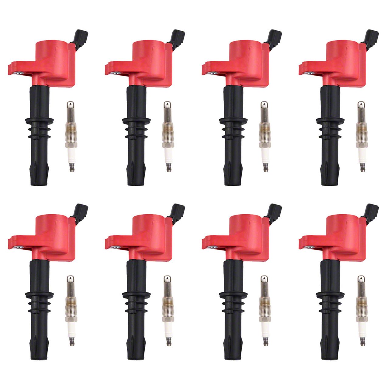 Mustang Ignition Coils Red Set Of Eight 99 04 Mustang Cobra Mach 1 05 08 Mustang Gt 08 14 6811