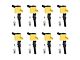 Ignition Coils; Yellow; Set of Eight (99-04 Mustang GT; 2000 Mustang Cobra R)