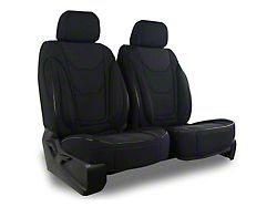 Aegis Cover Airmesh Low Back Bucket Seat Covers with Memory Foam Booster; Black/Black (08-23 Challenger)