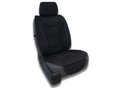 Aegis Cover Airmesh Easy Fit Wrap Low Back Bucket Seat Cover; Black/Black (08-23 Challenger)