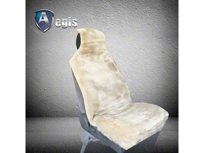 Aegis Cover Fleece Easy Fit Wrap Low Back Bucket Seat Cover; Sand (08-23 Challenger)