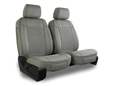 Aegis Cover Neoprene Low Back Bucket Seat Covers with Diamond Insert; Charcoal (08-23 Challenger)