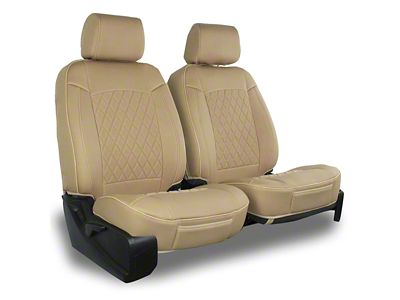 Aegis Cover Neoprene Low Back Bucket Seat Covers with Diamond Insert; Sand (08-23 Challenger)