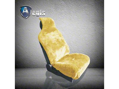 Aegis Cover Sheepskin Easy Fit Wrap Low Back Bucket Seat Cover; Gold (08-23 Challenger)