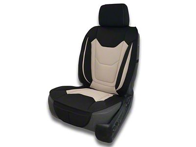 Aegis Cover Airmesh Easy Fit Wrap Low Back Bucket Seat Cover; Black/Sand (Universal; Some Adaptation May Be Required)